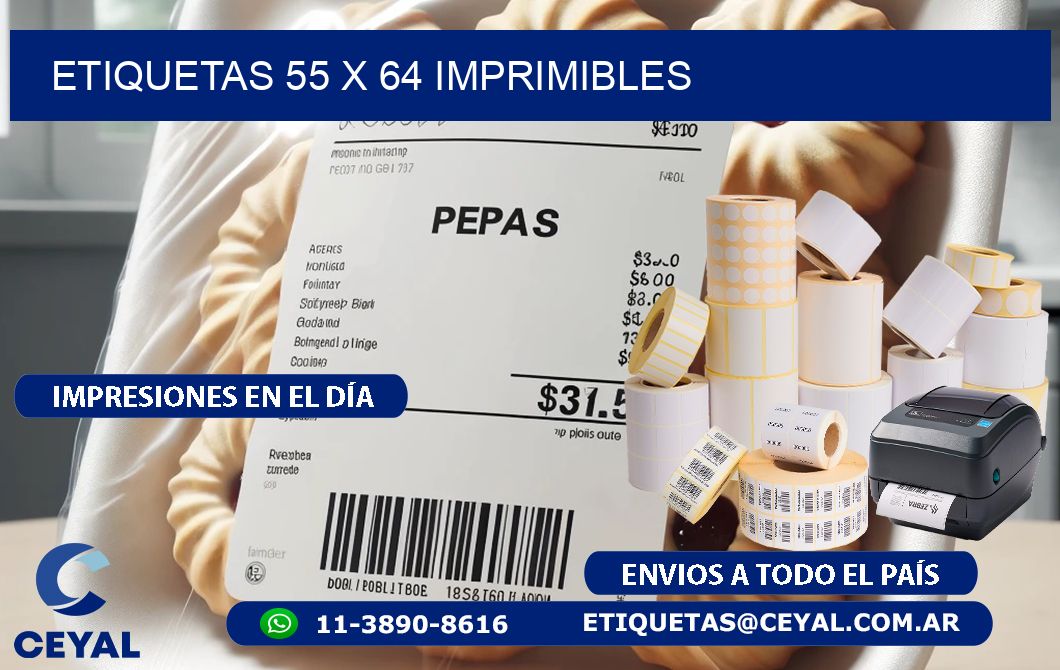 ETIQUETAS 55 x 64 IMPRIMIBLES