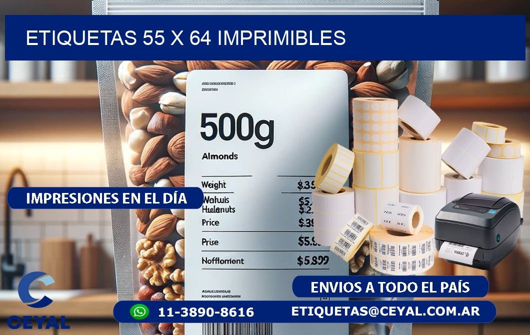 ETIQUETAS 55 x 64 IMPRIMIBLES