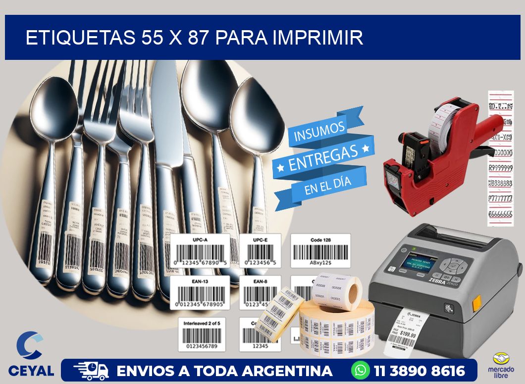 ETIQUETAS 55 x 87 PARA IMPRIMIR