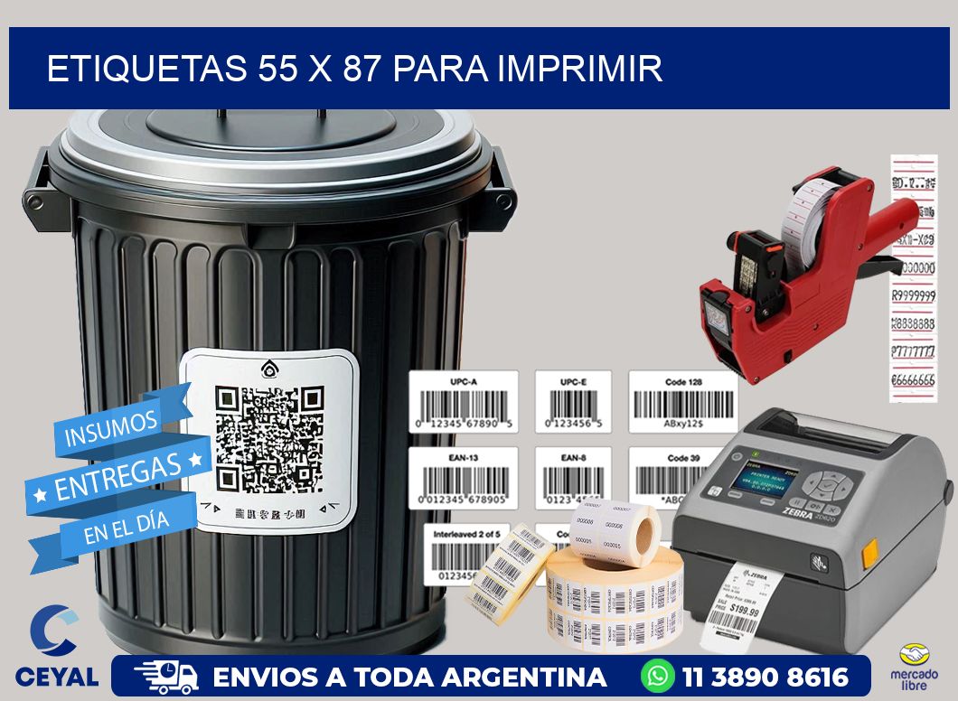 ETIQUETAS 55 x 87 PARA IMPRIMIR