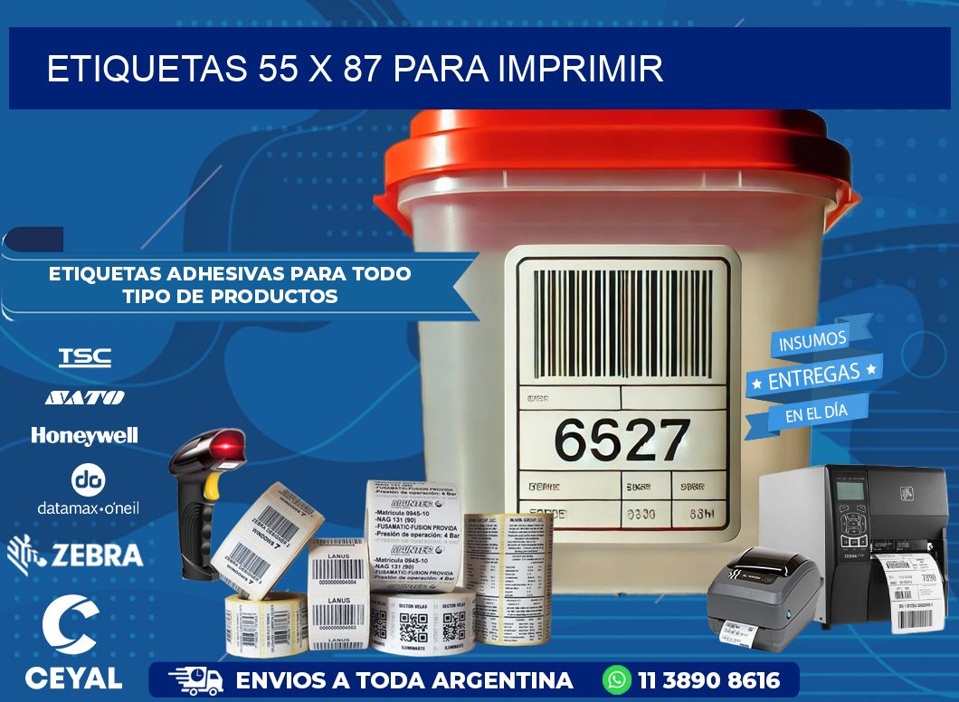 ETIQUETAS 55 x 87 PARA IMPRIMIR
