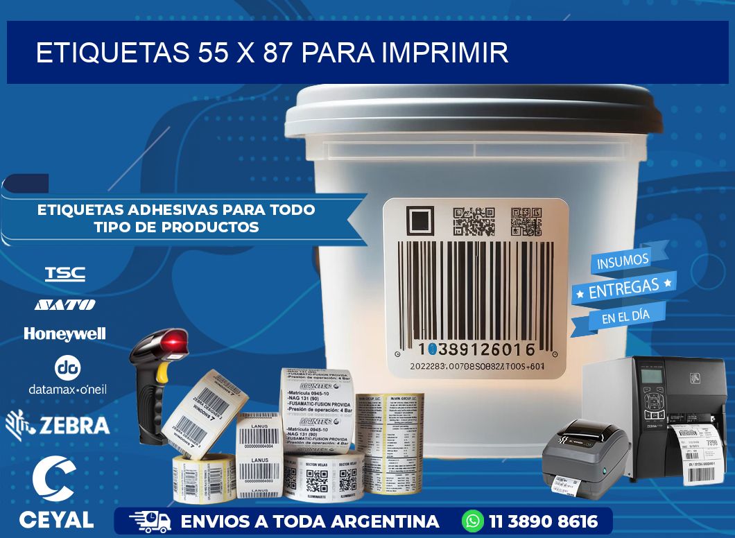 ETIQUETAS 55 x 87 PARA IMPRIMIR