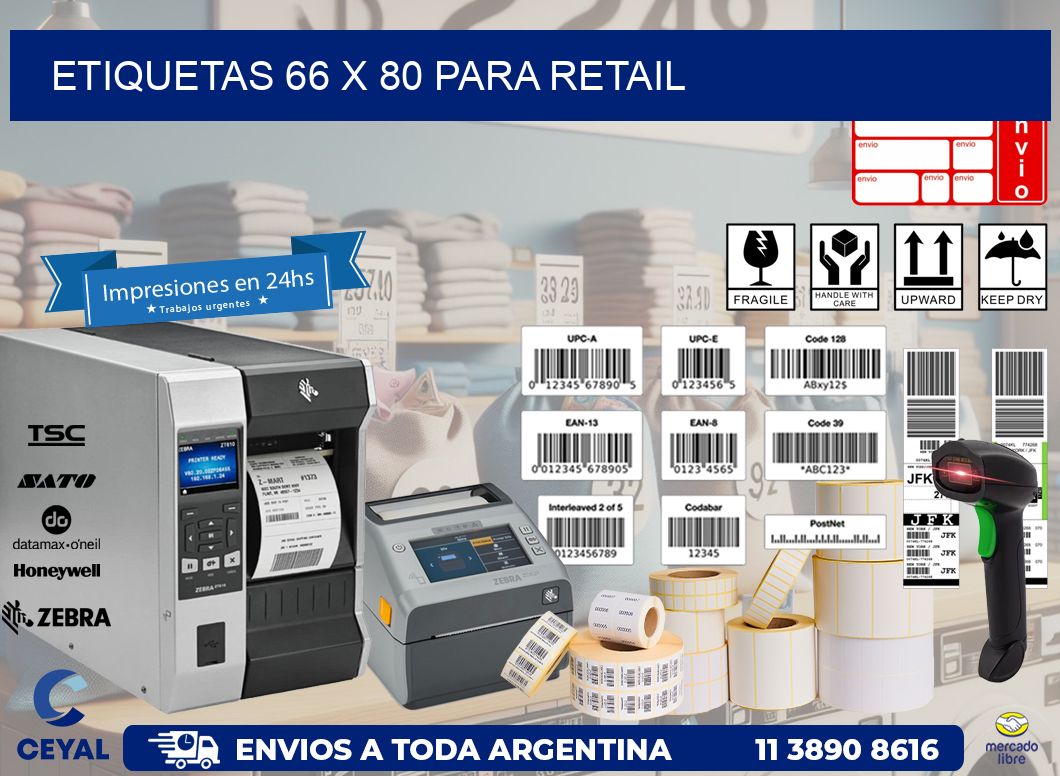 ETIQUETAS 66 x 80 PARA RETAIL