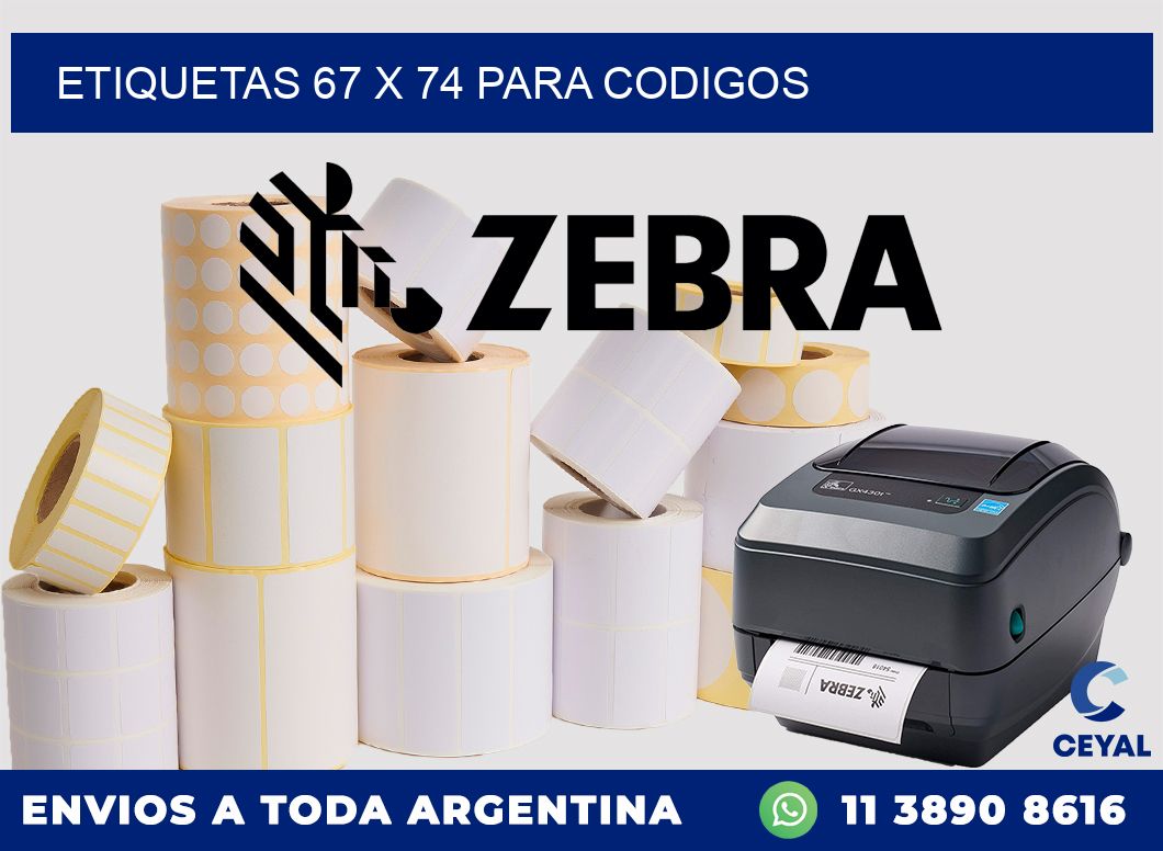 ETIQUETAS 67 x 74 PARA CODIGOS
