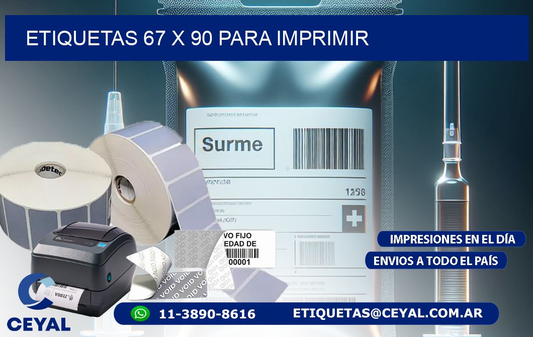 ETIQUETAS 67 x 90 PARA IMPRIMIR