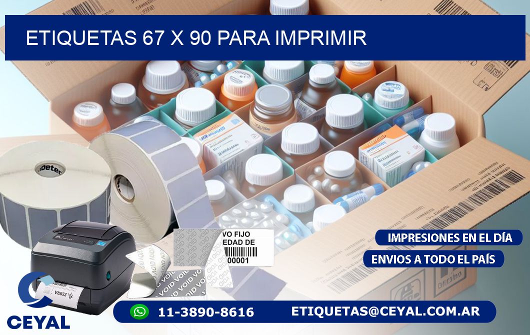 ETIQUETAS 67 x 90 PARA IMPRIMIR