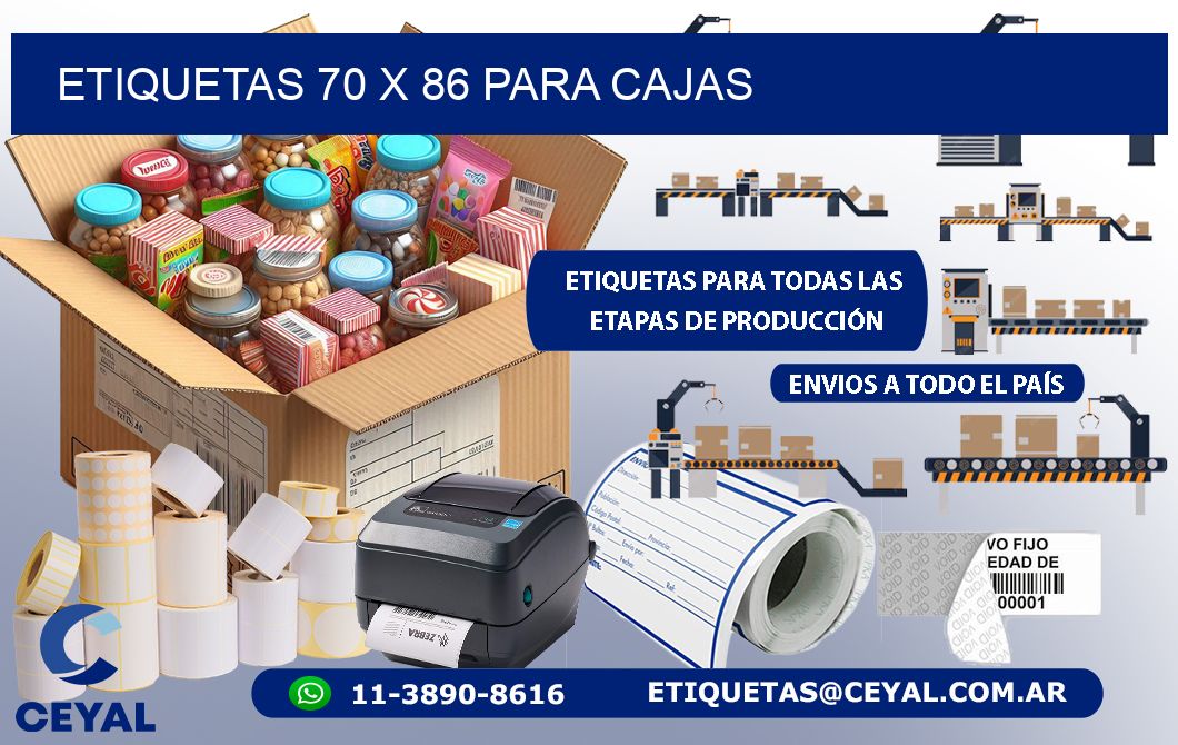 ETIQUETAS 70 x 86 PARA CAJAS