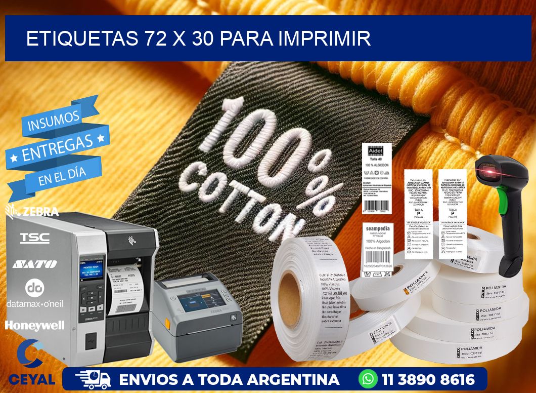ETIQUETAS 72 x 30 PARA IMPRIMIR