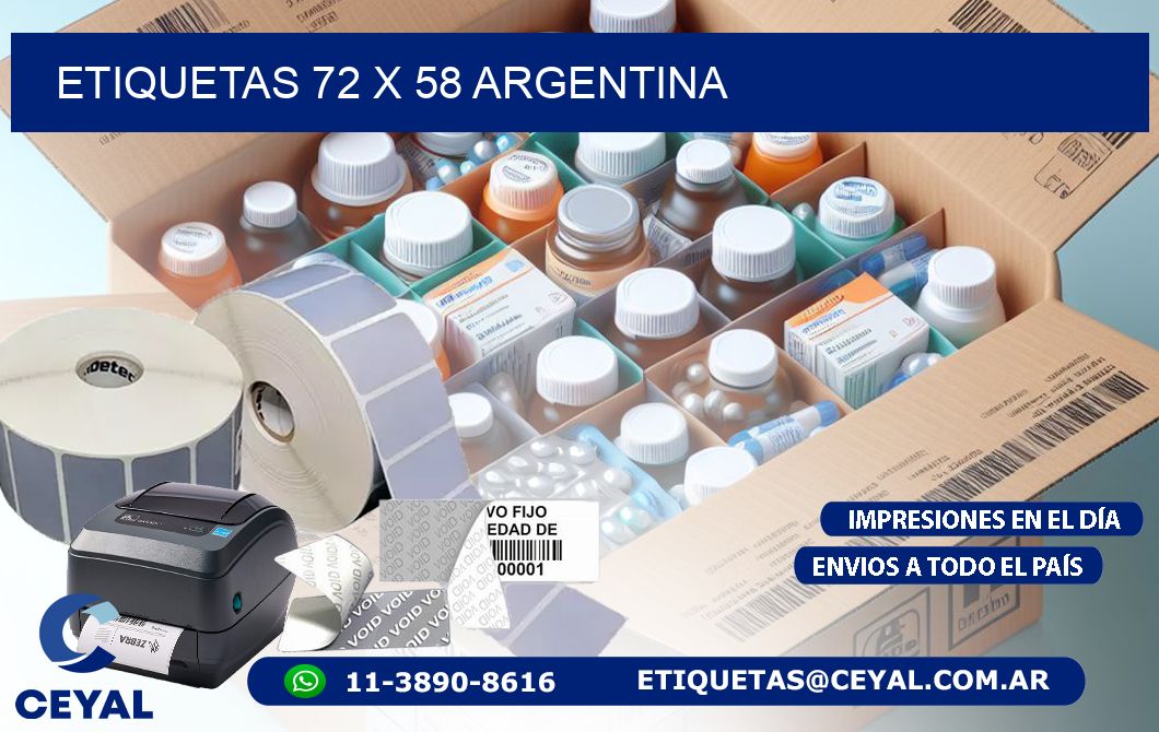 ETIQUETAS 72 x 58 ARGENTINA