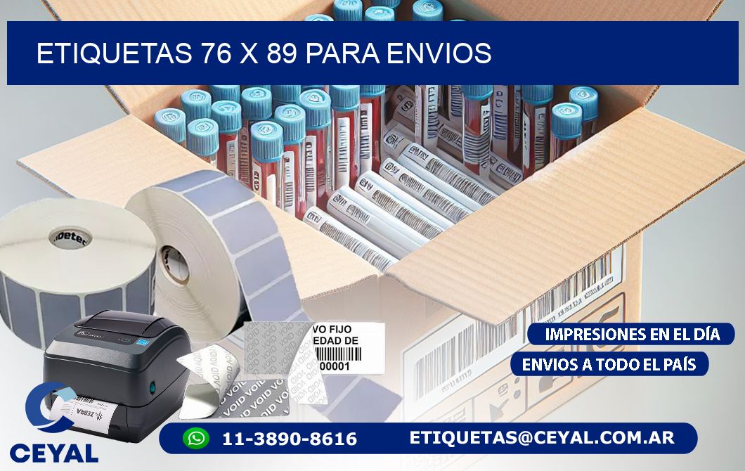 ETIQUETAS 76 x 89 PARA ENVIOS