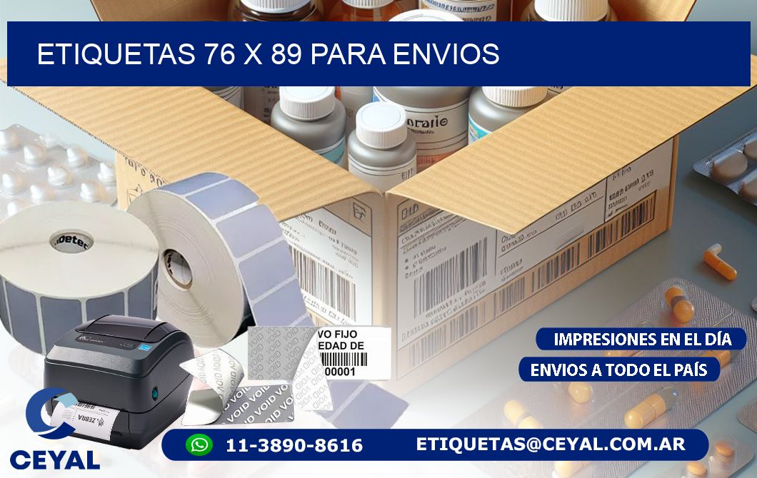 ETIQUETAS 76 x 89 PARA ENVIOS