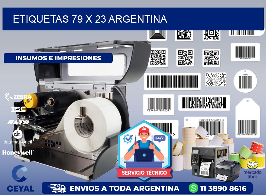 ETIQUETAS 79 x 23 ARGENTINA
