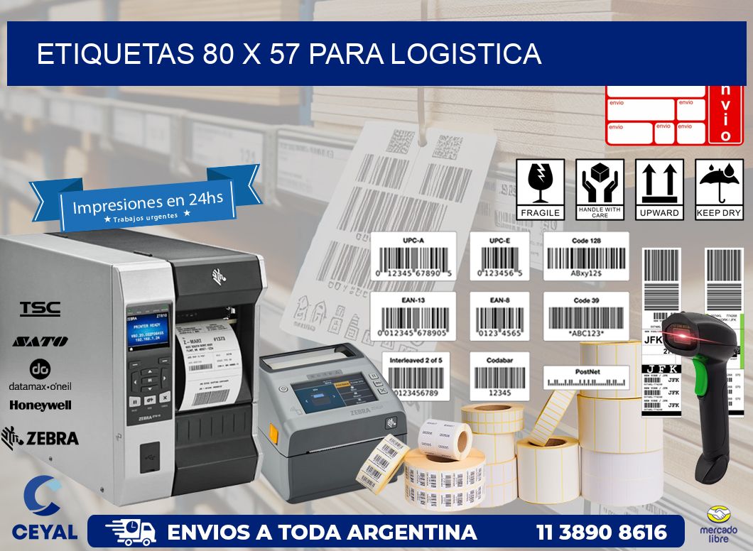 ETIQUETAS 80 x 57 PARA LOGISTICA