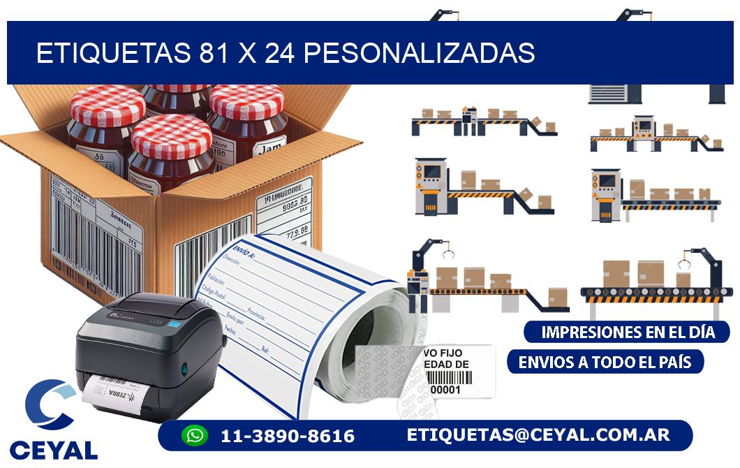 ETIQUETAS 81 x 24 PESONALIZADAS