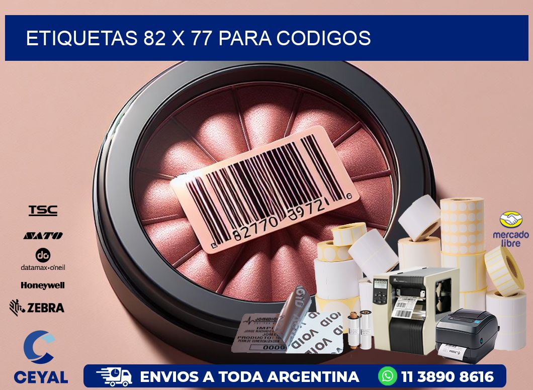 ETIQUETAS 82 x 77 PARA CODIGOS