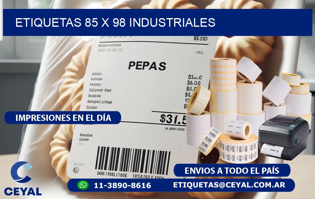 ETIQUETAS 85 x 98 INDUSTRIALES
