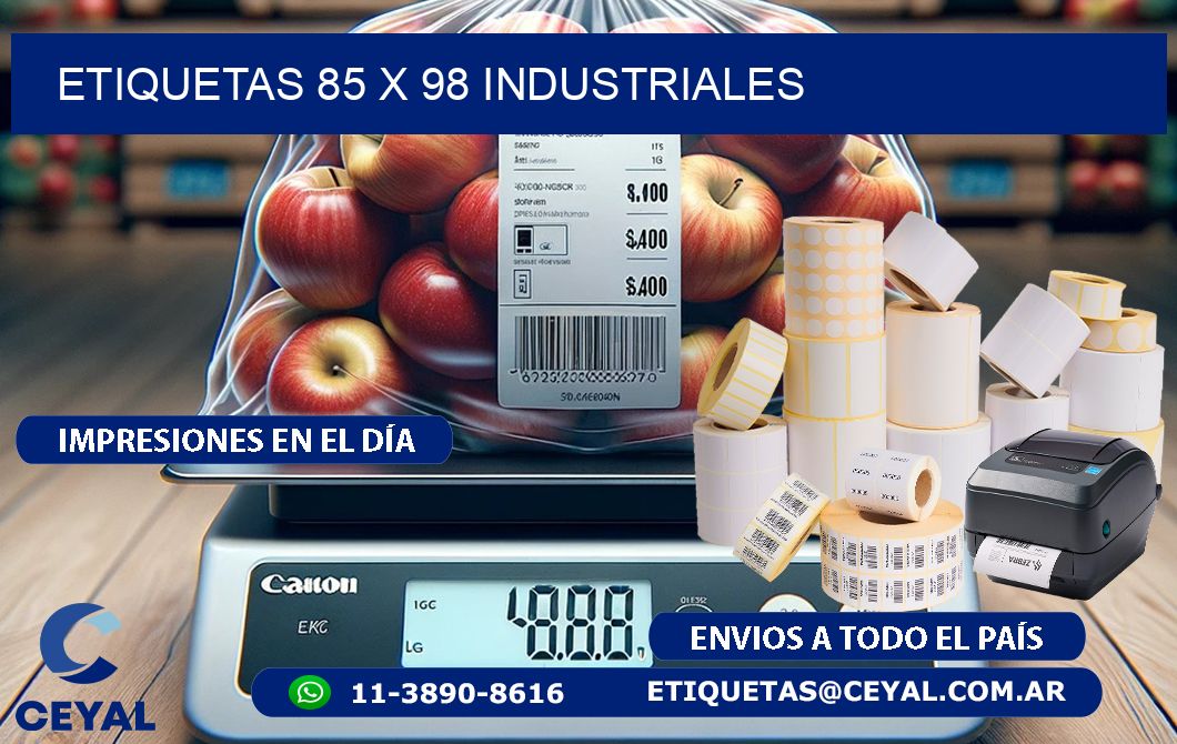 ETIQUETAS 85 x 98 INDUSTRIALES