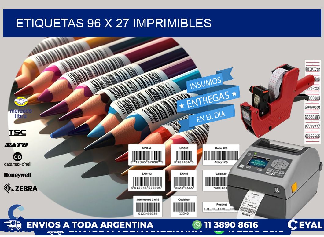 ETIQUETAS 96 x 27 IMPRIMIBLES
