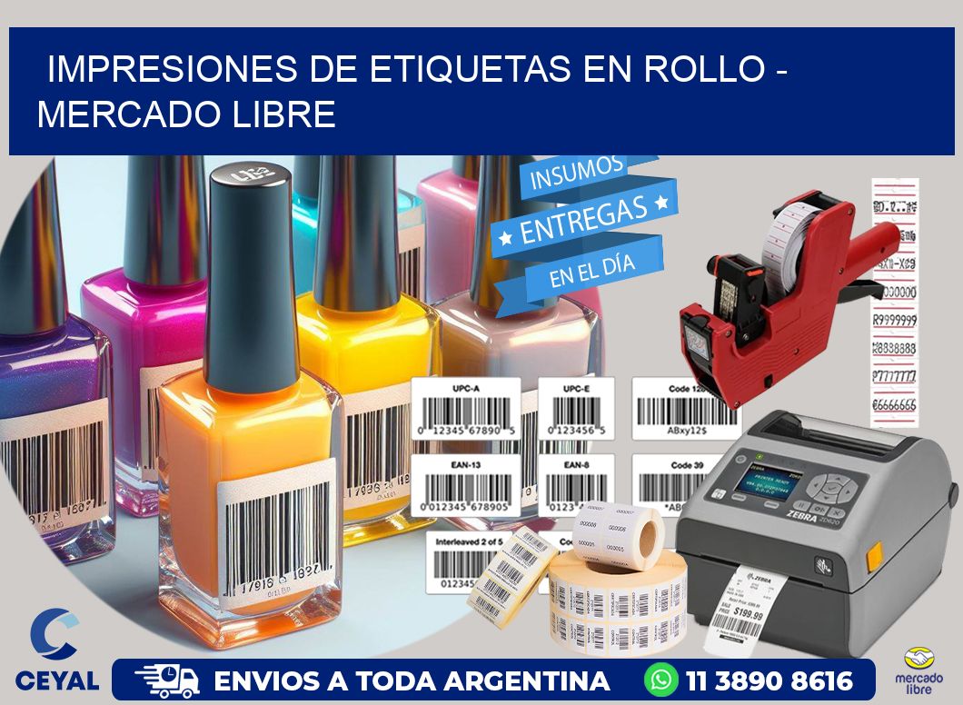 IMPRESIONES DE ETIQUETAS EN ROLLO – Mercado Libre