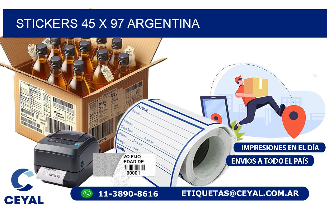 STICKERS 45 x 97 ARGENTINA