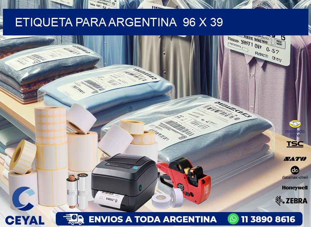 etiqueta para Argentina  96 x 39