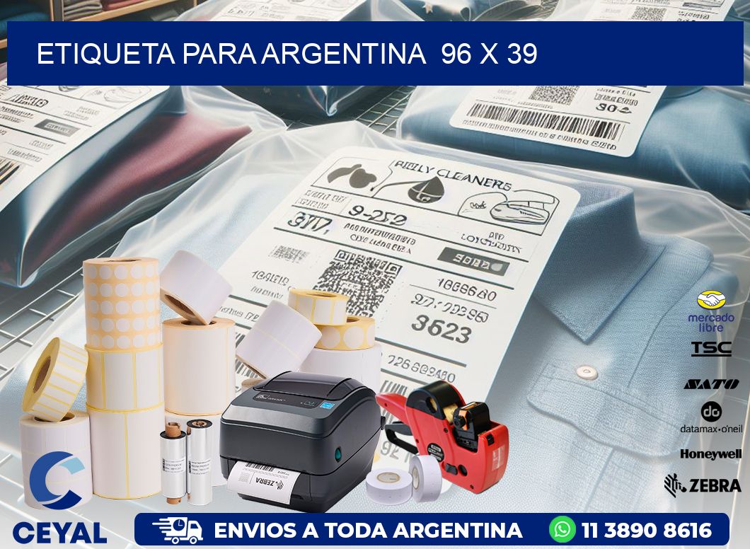 etiqueta para Argentina  96 x 39