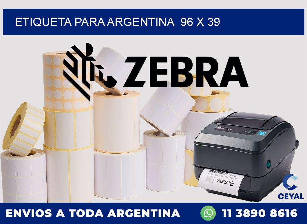 etiqueta para Argentina  96 x 39