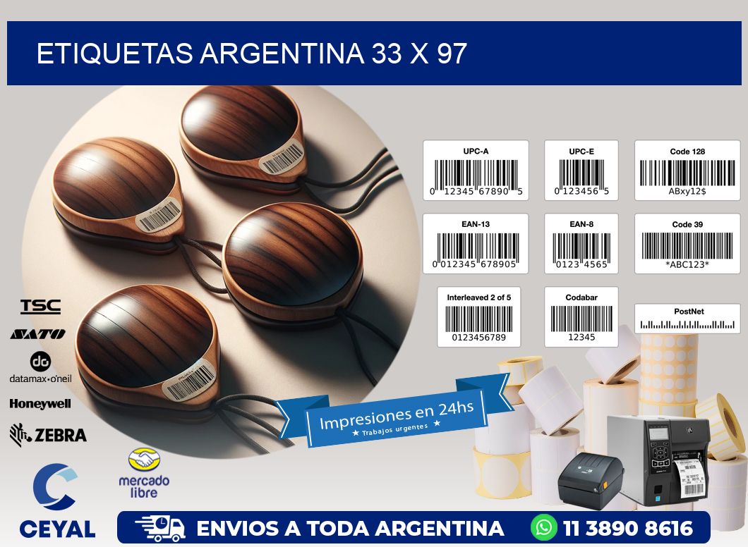 etiquetas argentina 33 x 97