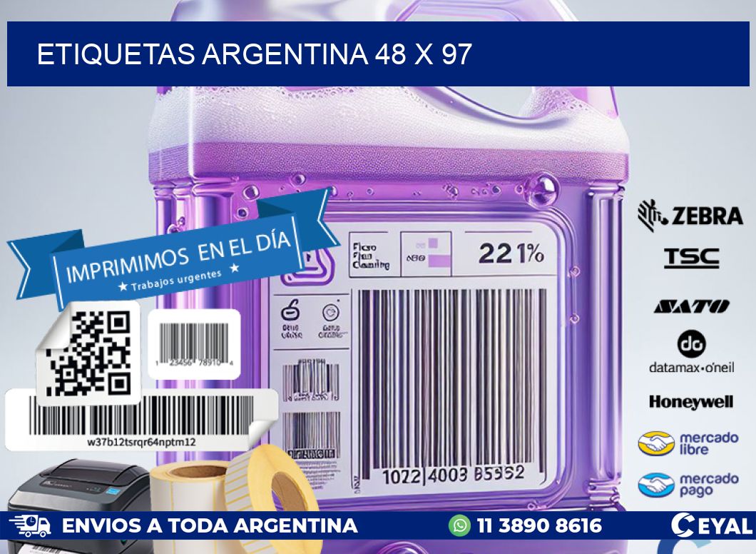 etiquetas argentina 48 x 97
