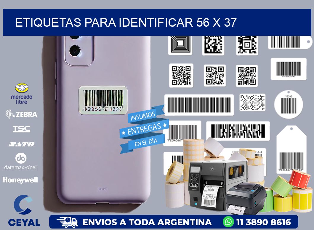 etiquetas para identificar 56 x 37