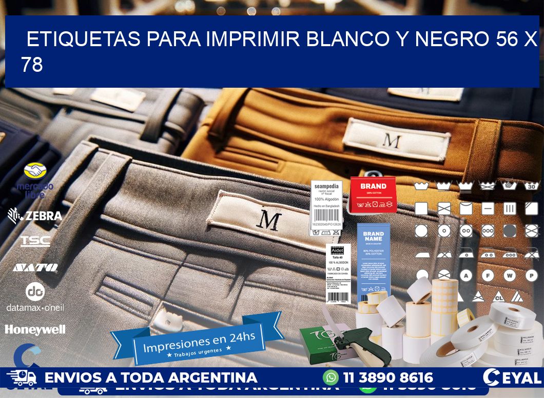 etiquetas para imprimir blanco y negro 56 x 78