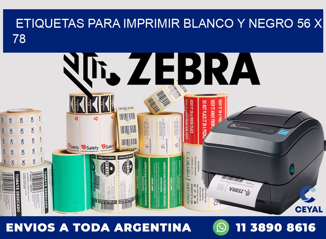 etiquetas para imprimir blanco y negro 56 x 78