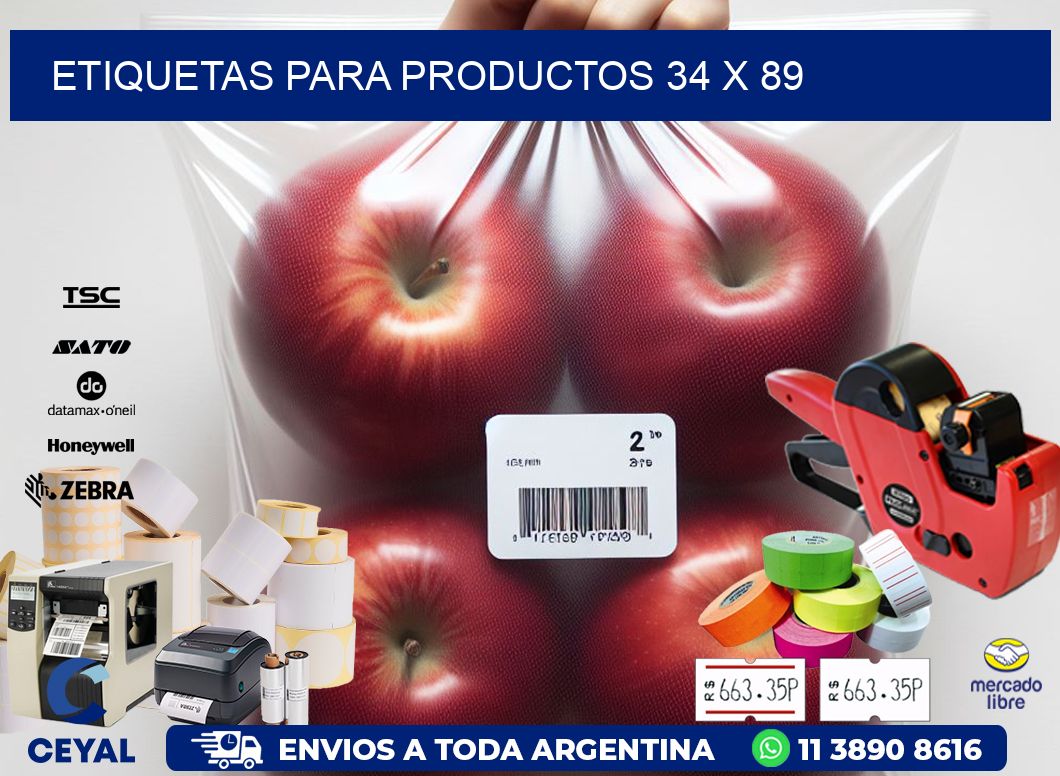 etiquetas para productos 34 x 89