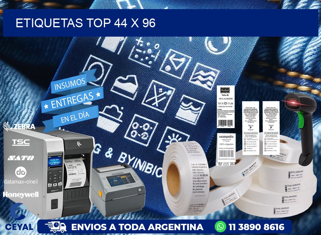 etiquetas top 44 x 96