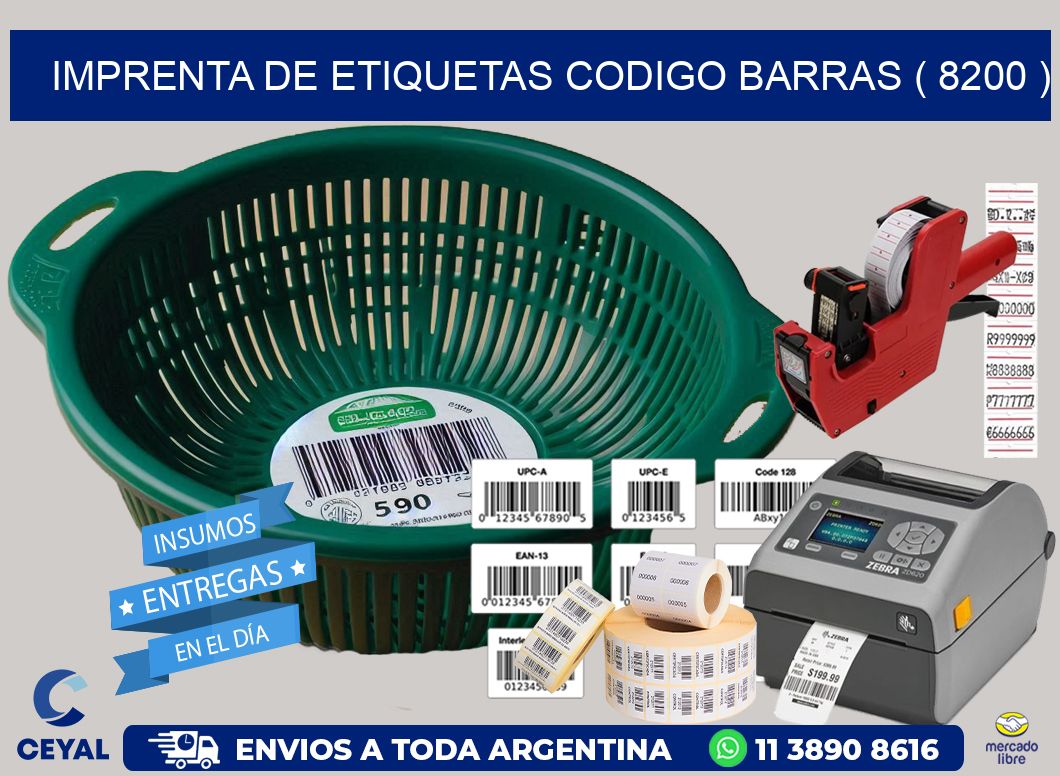 imprenta de etiquetas codigo barras ( 8200 )