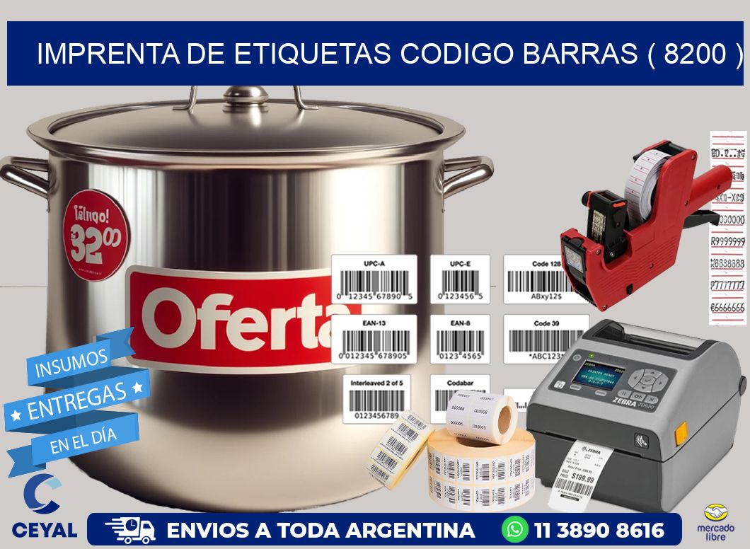 imprenta de etiquetas codigo barras ( 8200 )