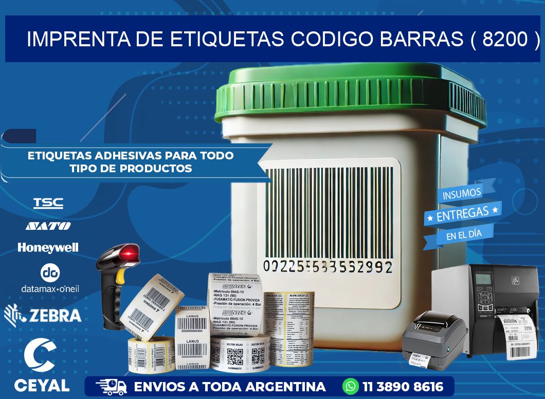 imprenta de etiquetas codigo barras ( 8200 )