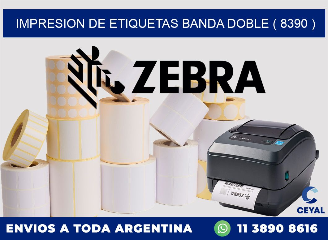 impresion de etiquetas banda doble ( 8390 )