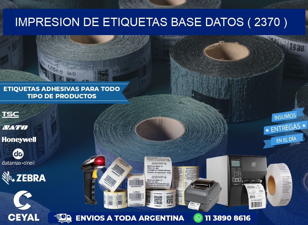 impresion de etiquetas base datos ( 2370 )