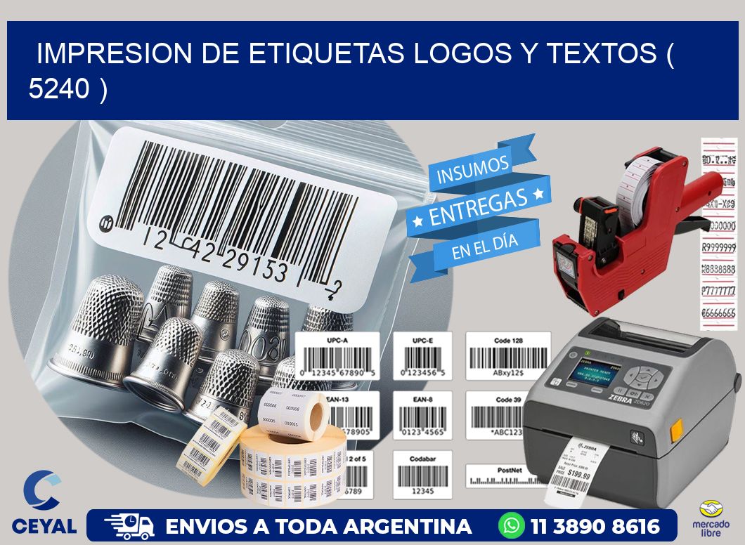 impresion de etiquetas logos y textos ( 5240 )