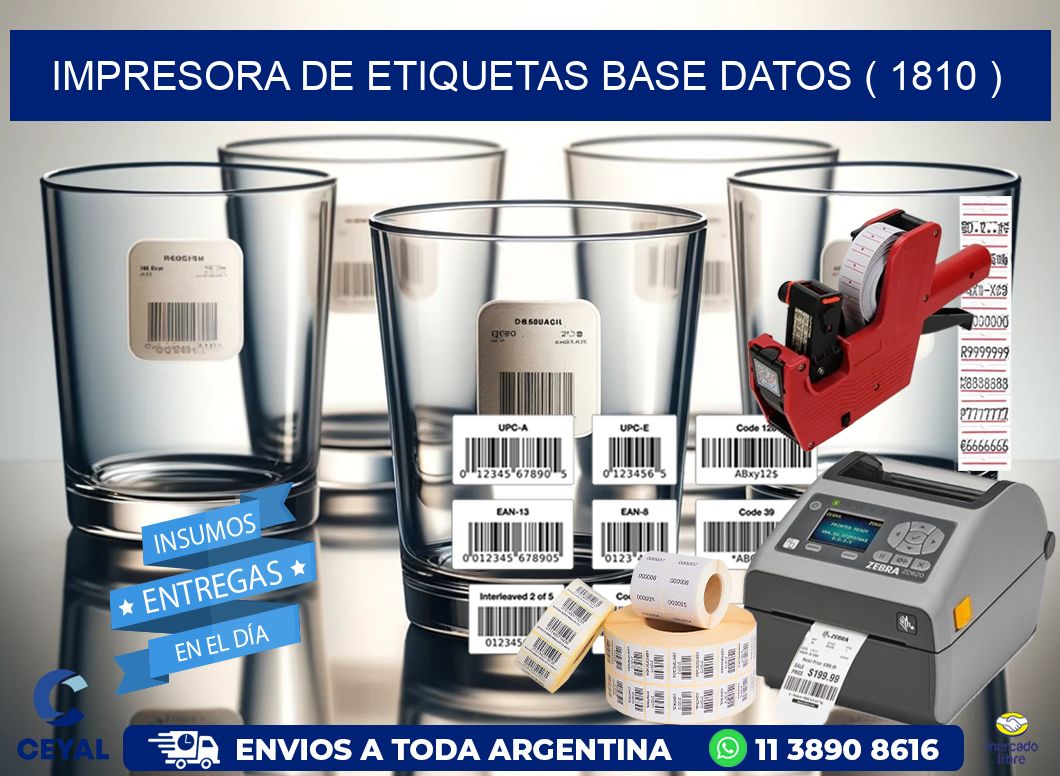 impresora de etiquetas base datos ( 1810 )