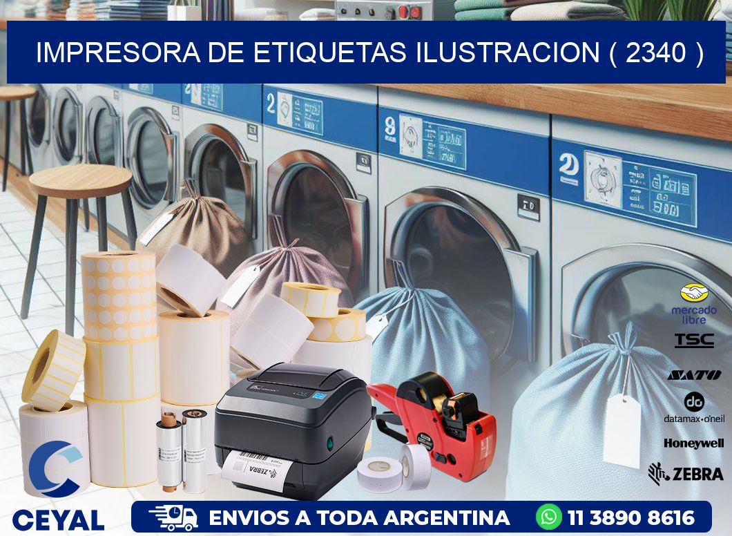 impresora de etiquetas ilustracion ( 2340 )