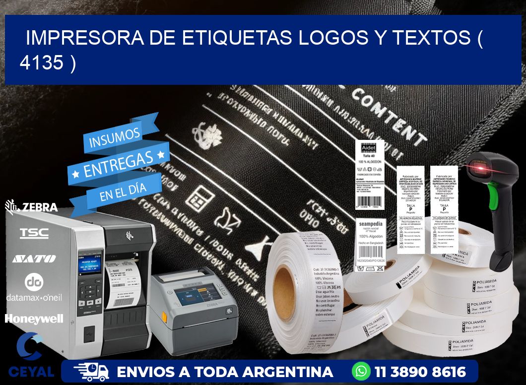 impresora de etiquetas logos y textos ( 4135 )