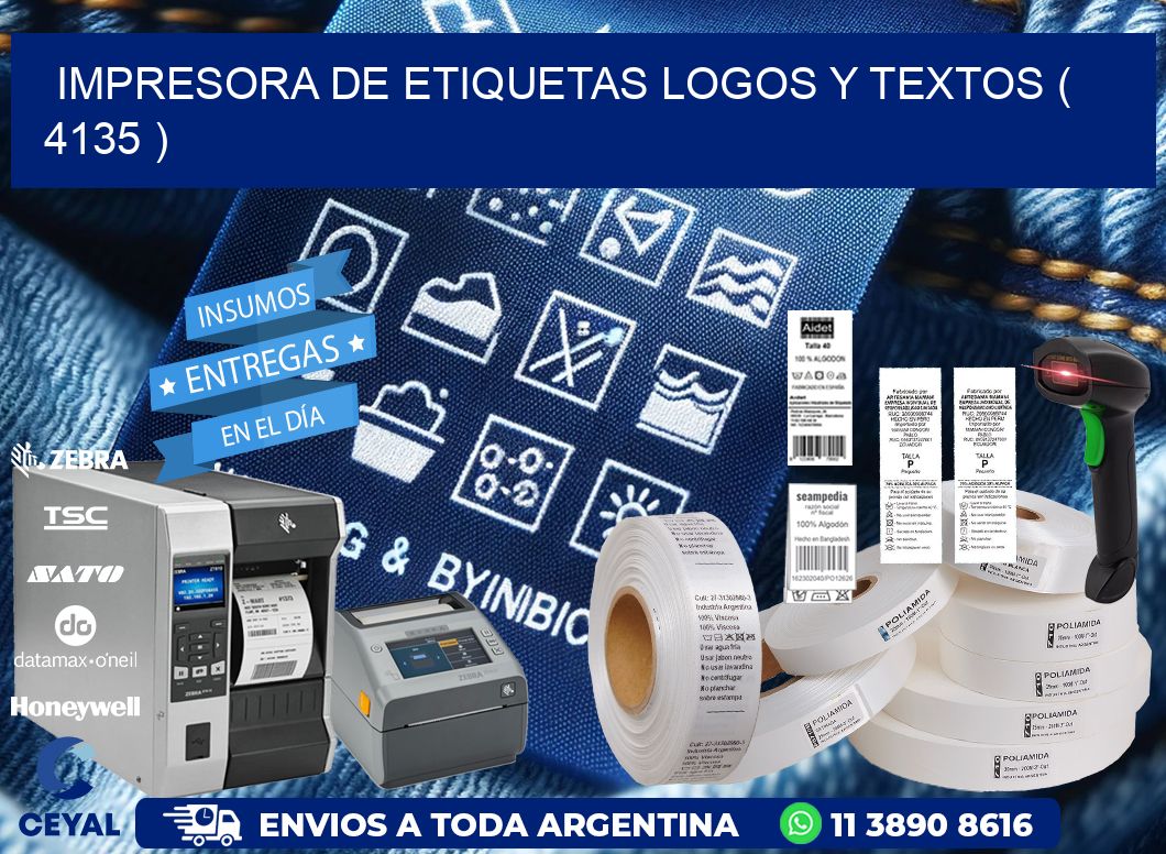 impresora de etiquetas logos y textos ( 4135 )