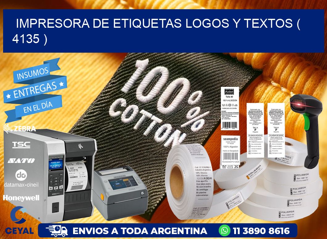 impresora de etiquetas logos y textos ( 4135 )