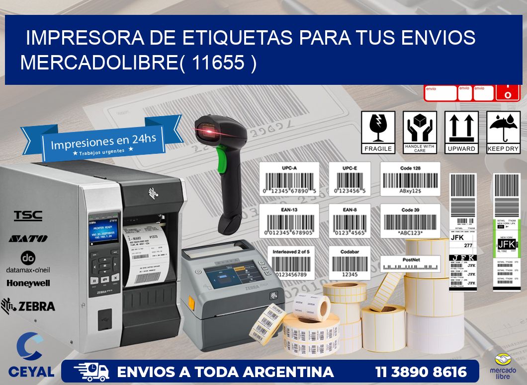 impresora de etiquetas para tus envios mercadolibre( 11655 )
