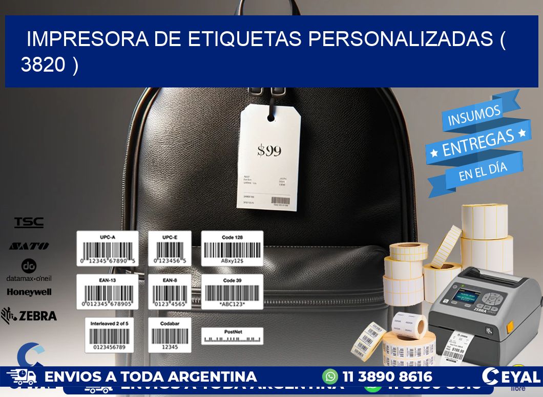 impresora de etiquetas personalizadas ( 3820 )