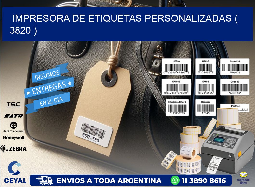 impresora de etiquetas personalizadas ( 3820 )