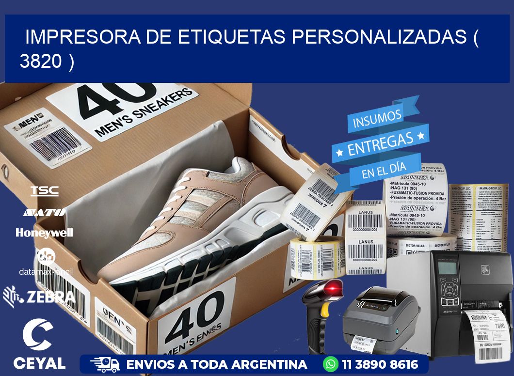 impresora de etiquetas personalizadas ( 3820 )