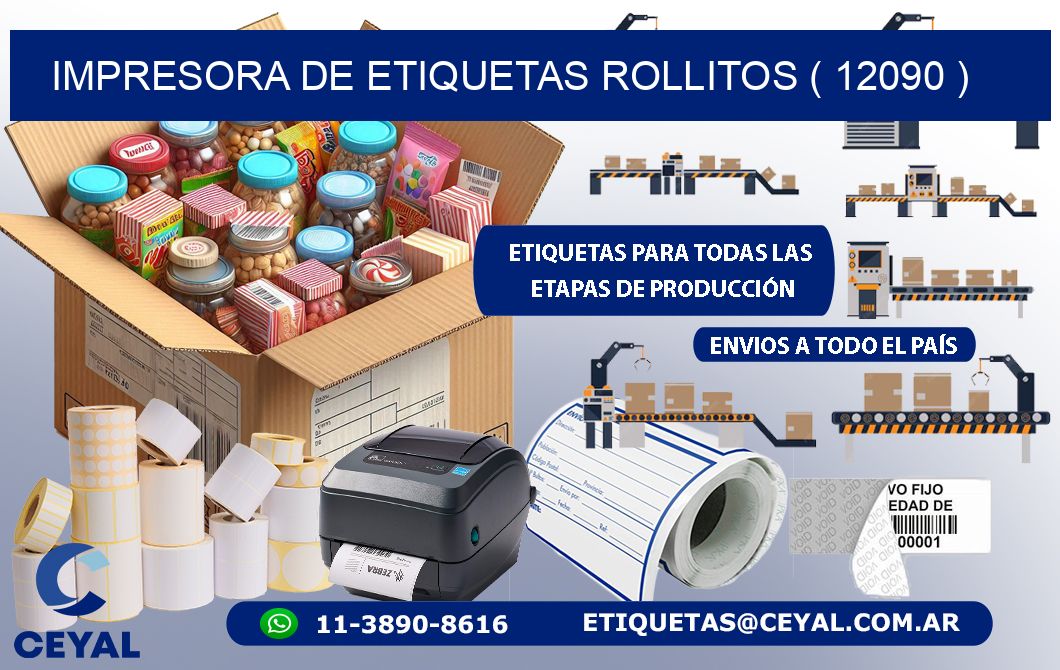 impresora de etiquetas rollitos ( 12090 )